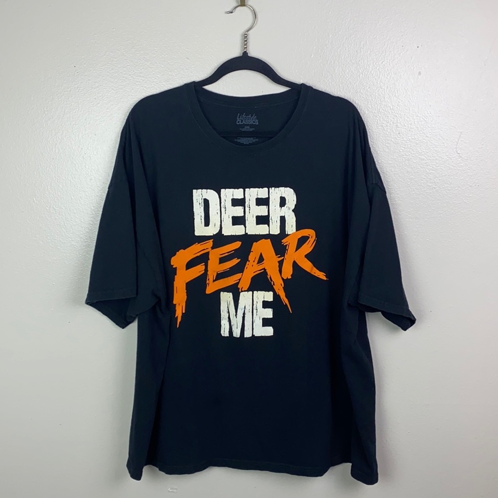 Lifestyle Classics | Deer Fear Me Black Graphic Tee XXXL